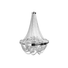 Estila Luxusný retiazkový strieborný luster Razo II 70cm