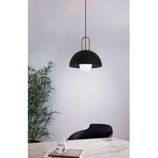 Eglo 99693 - Luster na lanku CALMANERA 1xE27/40W/230V čierna