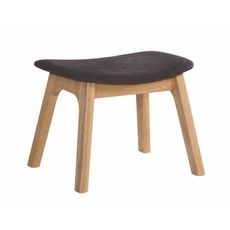 Estila Škandinávska sivá taburetka Nordica Clara s masívnymi nožičkami svetlo hnedej farby v prevedení dub 44cm