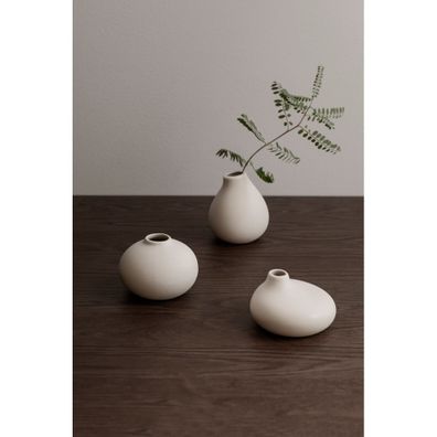 Súprava 3 bielych miniatúrnych váz Blomus Nona