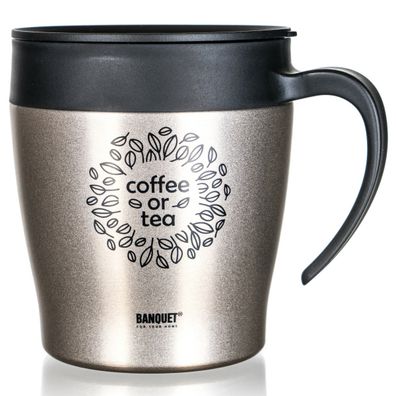 Banquet Termohrnček cestovný TAZZA 330 ml, béžová