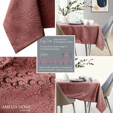 Obrus AmeliaHome GAIA BRD staroružový, velikost 120x120