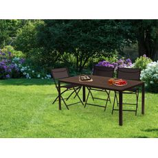ModernHome Záhradný stôl 156 x 78 cm Hnedý