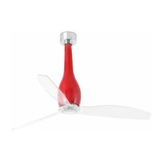FARO 32002 - Stropný ventilátor ETERFAN červená/číra pr. 128 cm + diaľkové ovládanie