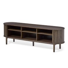 Hnedý TV stolík v dekore duba 180x56x40 cm Meta – Unique Furniture