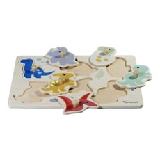 Drevené vkladacie puzzle (počet dielikov 6) Dinosaurs – Kindsgut