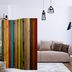 Paraván Wooden rainbow Dekorhome 225x172 cm (5-dielny)