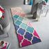 Flair Rugs koberce Ručne všívaný behúň Illusion Rosella Pink/Blue - 60x230 cm