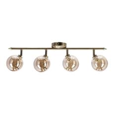 Stropné svietidlo v bronzovej farbe so skleneným tienidlom ø 10 cm Rodia – Candellux Lighting