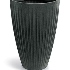 Prosperplast Vysoký květináč LATIE ROUND II 40 cm granitově černý
