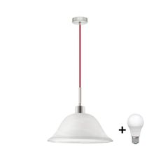 LED Luster na lanku 1xE27/60W/230V biela