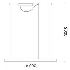 Ideal Lux - LED Luster na lanku ORACLE SLIM LED/43W/230V 3000K pr. 90 cm biela