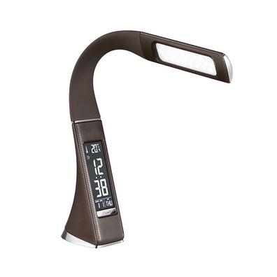 Solight WO46-H - LED stolná lampa stmievateľná s displejom LED/6W/230V hnedá