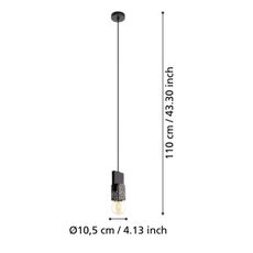 Eglo 99531 - Luster na lanku LOBATIA 1xE27/40W/230V