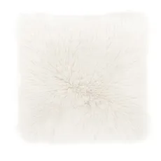 Biely vankúš Tiseco Home Studio Sheepskin, 45 × 45 cm