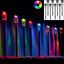 Solárne nerezové LED lampy stĺpikové multicolor | sada 8 kusov