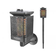 Pochodeň LED s plameňom, solárne nabíjanie, 12x LED