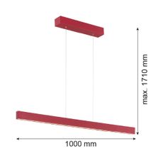 Argon 8304 - LED Luster na lanku BALANS LED/35W/230V 3000K červená