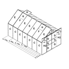 Náhradné zasklenie pre skleník VITAVIA URANUS 6700 PC 4 mm LG2537