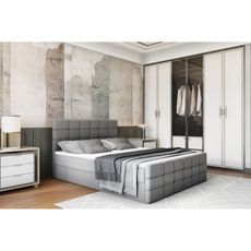 Posteľ CAMILA LUX 160x200 cm Tmavo sivá I