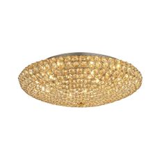 Ideal Lux - LED Krištáľové stropné svietidlo KING 9xG9/3W/230V pr. 53,5 cm zlatá