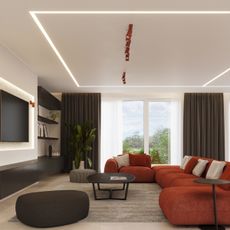 Sollux SL.1511 - Bodové svietidlo RING 6xGU10/10W/230V červená