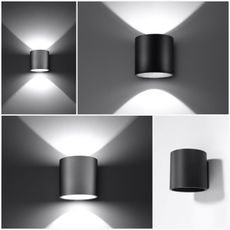 Sollux SL.0048 - Nástenné svietidlo ORBIS 1 1xG9/40W/230V čierna