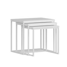 Odkladací stolík Evia White, 3 ks