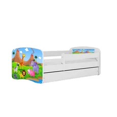 Kocot kids Detská posteľ Babydreams safari biela, varianta 80x180, bez šuplíků, s matrací
