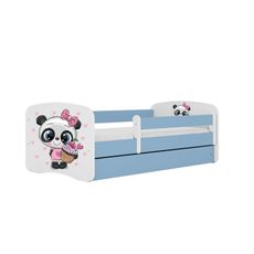 Kocot kids Detská posteľ Babydreams panda modrá, varianta 80x180, bez šuplíků, s matrací