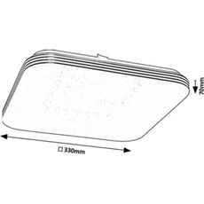 Rabalux 71180 - LED Stropné svietidlo OSCAR LED/18W/230V 4000K 33x33 cm