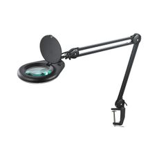 LED Stolná lampa s lupou LED/9W/230V čierna