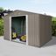 Riwall PRO RMSA 8x10 Brown záhradný domček kovový 3 x 2,4 m so sedlovou strechou hnedý