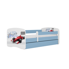 Kocot kids Detská posteľ Babydreams formula 1 modrá, varianta 80x160, bez šuplíků, bez matrace