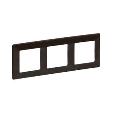 Legrand 754173 - Rámik pre spínače VALENA LIFE 3P tmavé drevo