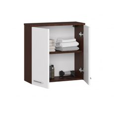 Kúpeľňová závesná skrinka FIN W60 2D-wenge / biela