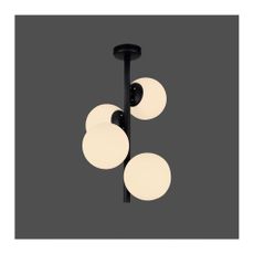 Čierne závesné svietidlo Squid Lighting Owl, výška 53 cm