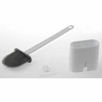 AQUALINE TF010 WC silikonová štětka nástěnná/na postavenie, biela
