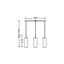 Briloner 4712-034 - Luster na lanku 3xE27/25W/230V