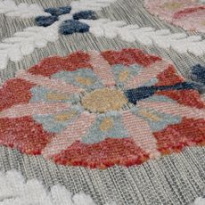 Flair Rugs Behúň Plaza Flora Grey – na von aj na doma - 80x230 cm