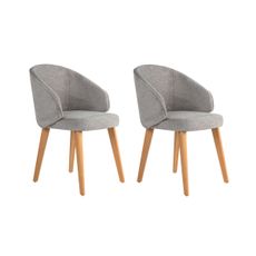 Súprava jedálenských stoličiek Bentley Grey and Light Oak, 2 ks