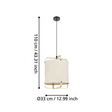 Eglo 43874 - Luster na lanku SURFLEET 1xE27/40W/230V