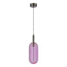 Fialové LED závesné svietidlo so skleneným tienidlom ø 13 cm Fiuggi – Candellux Lighting