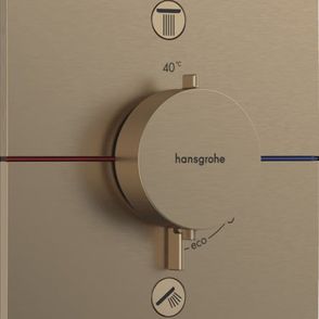 Vaňová batéria Hansgrohe ShowerSelect Comfort E bez podomietkového telesa kartáčovaný bronz 15572140