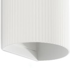 FARO 40542 - Nástenné svietidlo SOLE 2xGU10/8W/230V biela vrúbkovaná zaokrúhlený