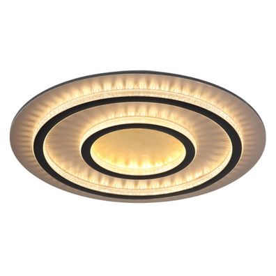 Globo 48042-60G - LED stmievateľné stropné svietidlo JAYDEN 60W/230V pr. 55 cm čierne + diaľkový ovládač