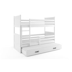 Interbeds Poschodová posteľ Rico 3 trojmiestna biela 200cm x 90cm biela