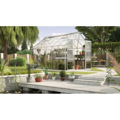Skleník VITAVIA URANUS 9900 číre sklo 3 mm strieborný