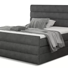 Kontinentálna boxspring posteľ Carmen, sivá 160x200cm (dora 96/ CAND 02)