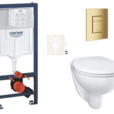 Závesný wc set do ľahkých stien / predstenová montáž Grohe Bau Ceramic SIKOGRSBAUSCGL0